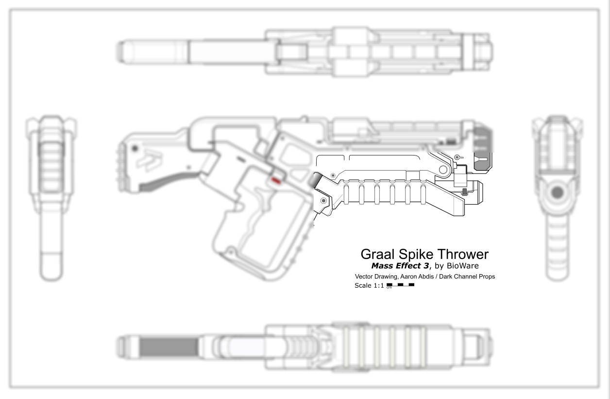 Spike Thrower R6 Graal Spike Thrower Blueprint (mass Effect) - Etsy