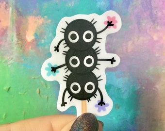 SOOT SPRITE DANGO Sticker - Cute Kawaii Pastel Anime Japanese Snack Stickers Spirited Away for Laptop Journal Water bottle Hydroflask Phone