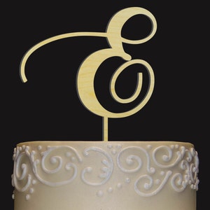 Personalized Monogram Initial Letter Topper Bridal Shower-Wedding-Anniversary-BD Cake Topper, Elegant Rustic-chic, Wedding Gift image 5