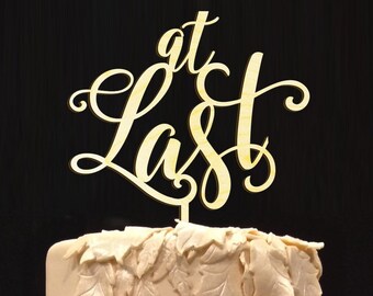 Wedding cake Topper-Bridal Shower Cake Topper-At Last Cake Topper-Love Cake topper-Monogram cake topper-Personalized cake topper