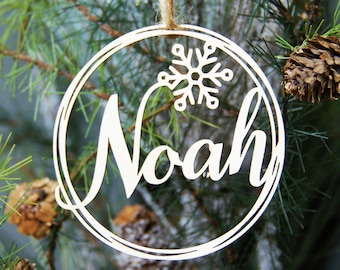 Personalized Christmas Wooden Ornament, Name Ornament, Christmas Gift, Family Gift, Christmas Decor, Christmas Tree Decor, Personalized Gift