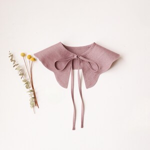 Linen Collar, Removable Collar, Detachable Collar, Scalloped Collar for Dresses & Tops