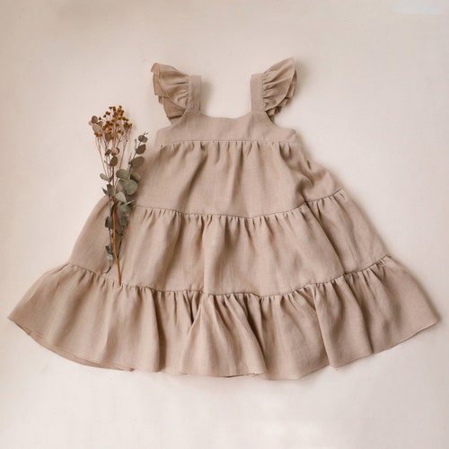 Powder Linen Boho Dress - Etsy