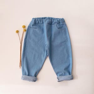 Jeans in denim azzurro chiaro per bambini, comodi pantaloni per bambini e ragazzi, da indossare tutti i giorni, dai 12 mesi agli 8 anni