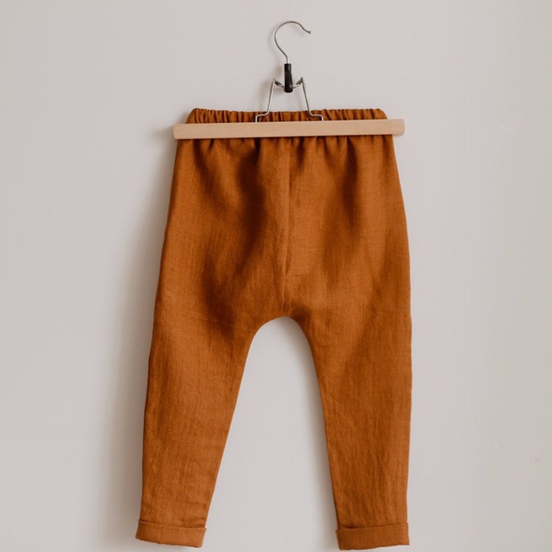 Copper Linen Buttoned Pants CHOICE OF COLORS Etsy