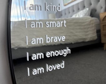 Kids Mirror Affirmation Sticker | I Am Affirmation | Vinyl Sticker Decal | Classroom Affirmations