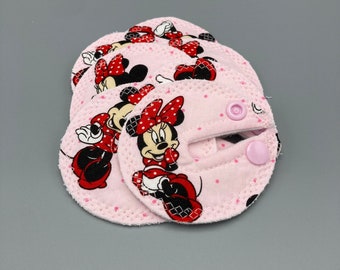 Feeding tube pads, Set of SEVEN, bamboo, cotton, G tube, J tube, GJ tube, button buddy, PEG tube dressing pad, tube feeding, Minnie Mouse**