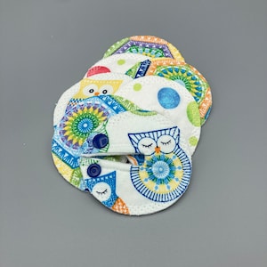 Feeding tube pads, Set of SEVEN, Owls, G tube pad, J tube, GJ tube, button buddies, PEG tube dressing pad, tube cover, medical supplies