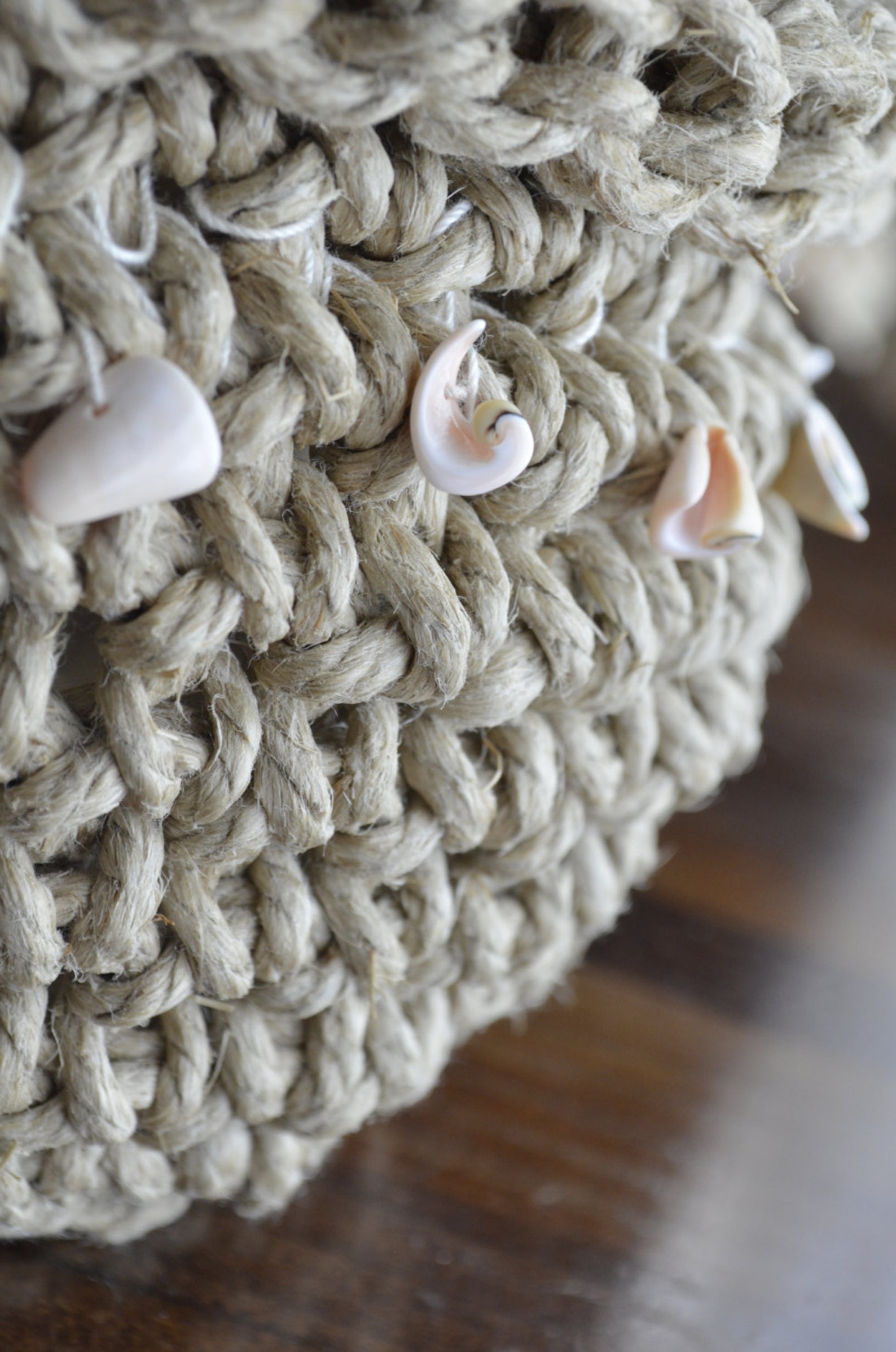 Crochet Basket Crochet Hemp Basket Hemp Basket Handmade Etsy