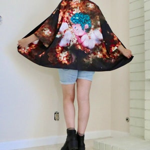 Cute Pattern Printed kimono, Gift Idea Clothing, Free Size Blouse Coat, Unique Pattern Clothing