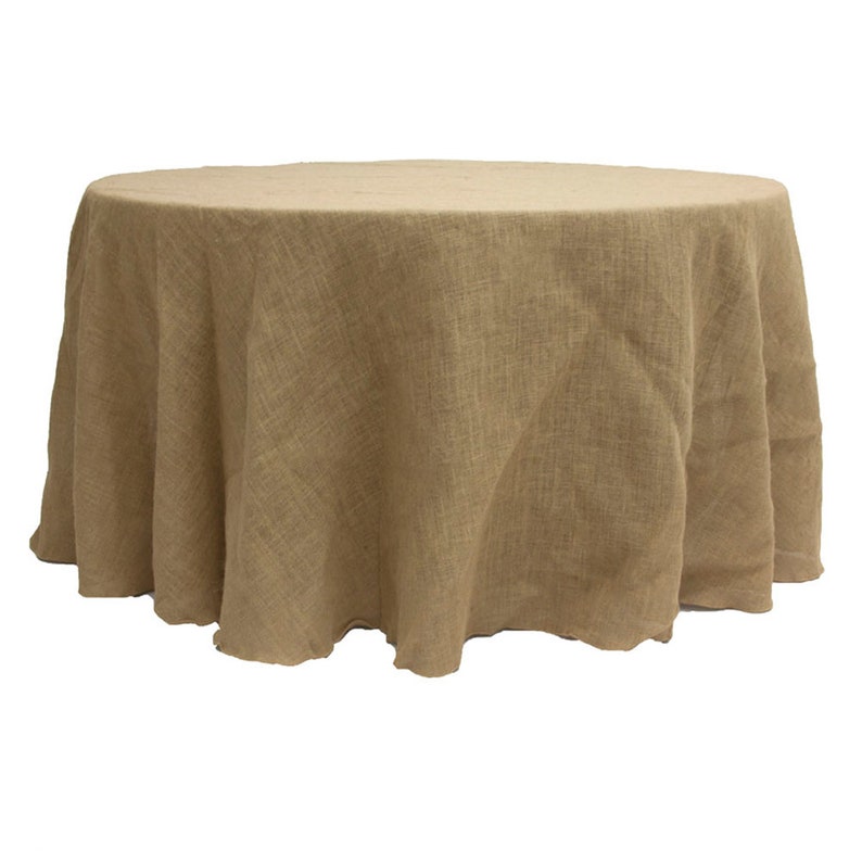 Round Burlap Tablecloth multiple Sizes Large Etsy