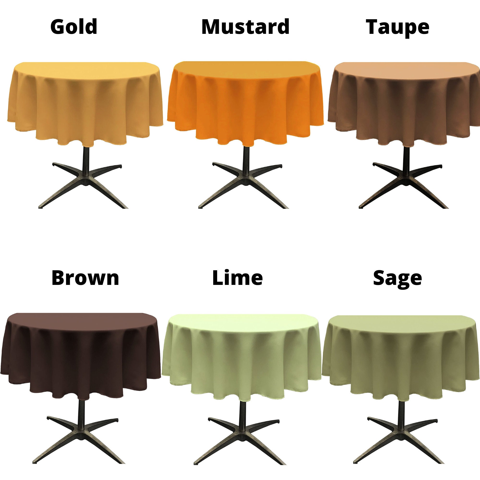 Ks Linens 45 Inch Round Polyester Tablecloth, Linen Tablecloth for