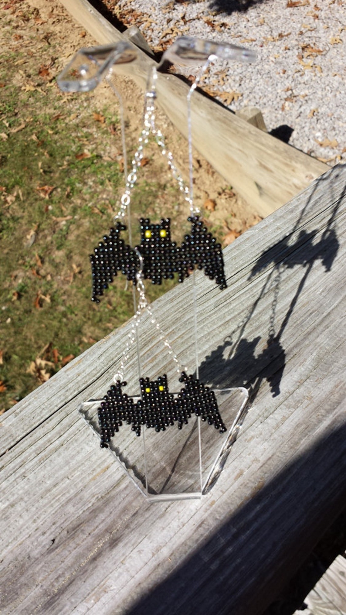 Buy Halloween Beaded Bat Earrings Online in India Etsy
