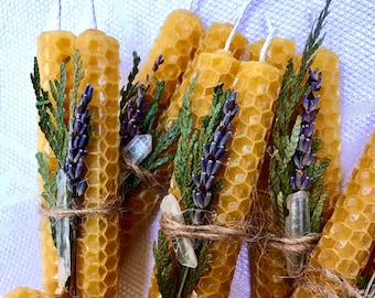 Rolled Beeswax Chime Candles (2 Pack) / Witchcraft Spell Candles