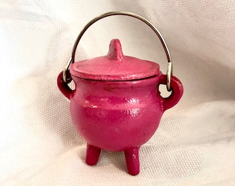 Pink Cast Iron Cauldron