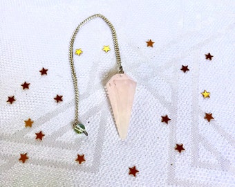 Rose Quartz Pendulum / Divination Tool / Psychic Witch