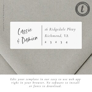 Elegant Return Address Labels For Wedding Envelopes 1 Etsy