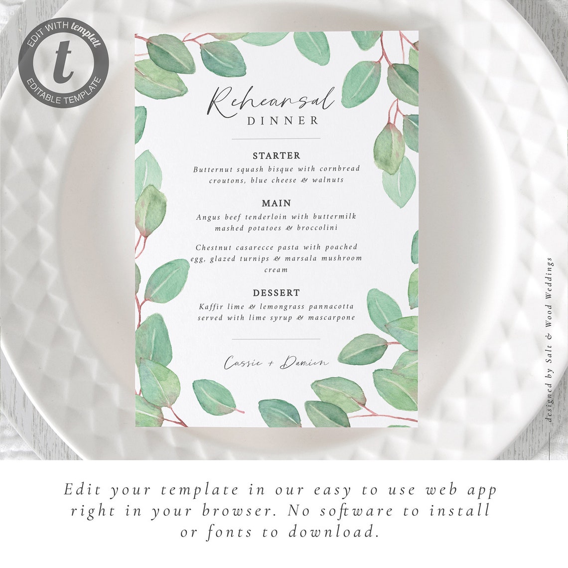 Rehearsal Dinner Menu Printable Editable Wedding Template Etsy Rehearsal Dinner Menu Printable Editable Wedding Template Etsy