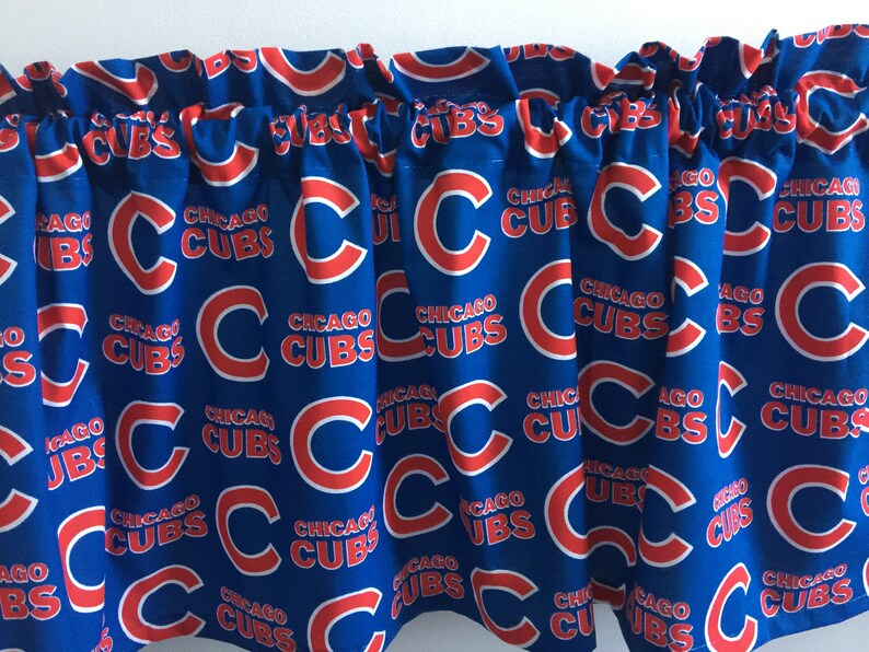 Chicago Cubs Baseball Sports Handmade Valance 57 X Etsy