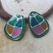 Charm Pair, Paint effect, earring pair, Bead Set, Bead pair, Hand painted, green, blue, JuJo, Jo Pohl, Hand painted enamel, enamel effect