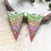 Charm Pair, Paint effect, Bead Set, Bead pair, Hand painted, earring pair