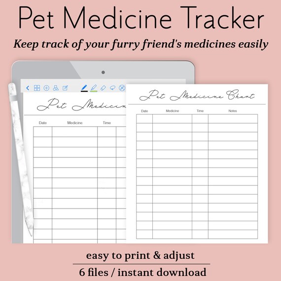 Pet medication tracker Clearance