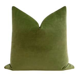 Society Velvet // Olive Pillow  | green velvet | designer velvet | velvet pillow |