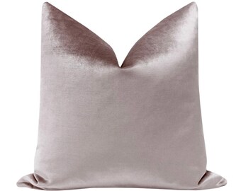 Faux Silk Velvet // Smokey Lavender Pillow  | lavender velvet pillow | purple pillow | purple throw pillow |