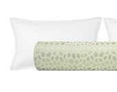 The Bolster Faux Silk Safari Sage bolster pillow bed decor faux silk print silk bolster light green pillow