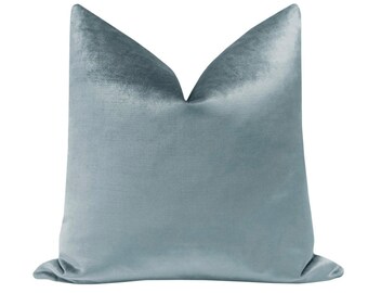 Blue top silk pillows