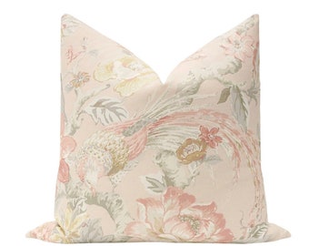 blush floral pillow
