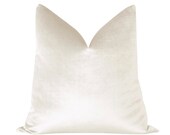 Faux Silk Velvet Alabaster Pillow COVER ONLY white velvet pillow white pillow cream velvet throw pillow silk pillow