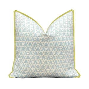 PRE-ORDER Volpi // Soft Windsor Blue with Butterfly Flange | Quadrille | flange pillow | blue throw pillow |