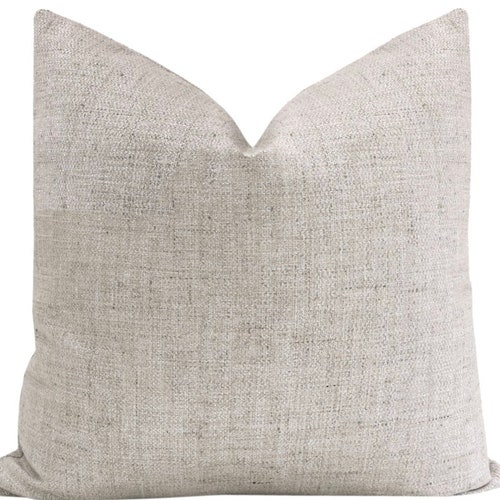 Metallic Silver Linen Decorative Lumbar Pillow Cover Medium Etsy