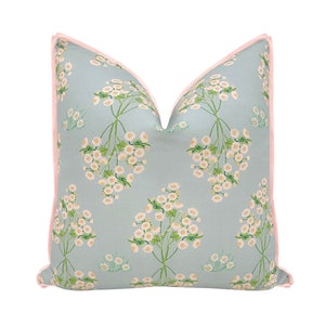 Lulie Wallace : Suzanna with Butterfly Flange pillow | floral print | botanical print | flange pillow |