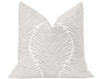 Musgrove Chenille // Dove Grey Pillow  | grey + white pillow | woven fabric throw pillow | home decor |