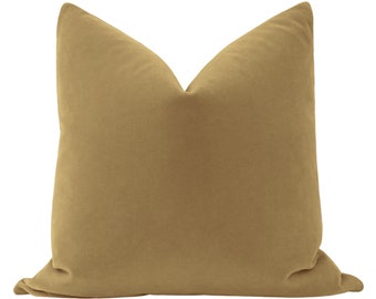 Mohair Velvet // Camel Pillow  | brown velvet pillow | mohair velvet pillow | light brown throw pillow |