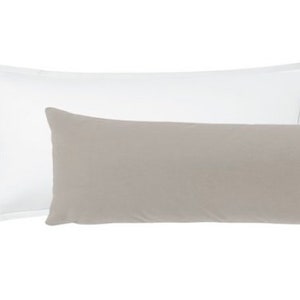 The XL Lumbar : Mohair Velvet // Dove Grey | mohair velvet pillow | grey pillow | bedroom decor |