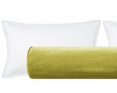 The Bolster Faux Silk Velvet Chartreuse velvet bolster solid velvet green velvet bedroom home decor green