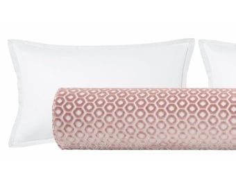 blush bolster pillow