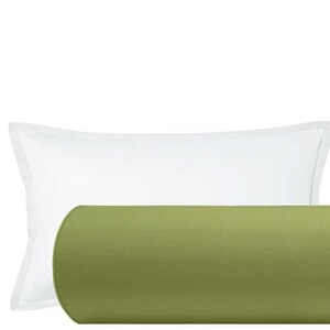 The Bolster : Classic Linen // Olive | linen bolster | solid linen | green linen bolster |