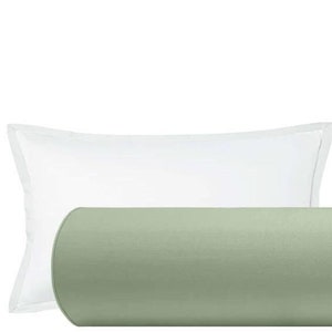 The Bolster : Classic Linen // Eucalyptus | linen bolster | green linen bolster | green |