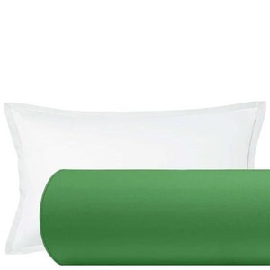 The Bolster : Classic Linen // Kelly Green | linen bolster | solid linen | green linen bolster |