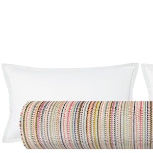 The Bolster : Tribeca Cut Velvet // Multi | multicolor bolster pillow | bedroom decor | designer velvet |