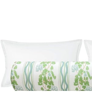 The Bolster : Clara // Soft Green | Lulie Wallace designer bolster | floral print | bedroom decor |