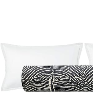 Brunschwig  & Fils Le Zebre // Black Bolster | black animal print | bedroom + home decor | roll pillow |