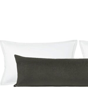 The XL Lumbar : Society Velvet // Charcoal | society velvet pillow | long lumbar | grey velvet |