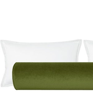 The Bolster : Society Velvet // Olive | solid velvet | bed decor | green velvet |