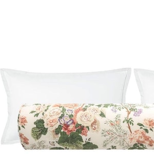 Lee Jofa Althea // Blush Bolster | chinoiserie | designer fabric | chinois print | grand millennial