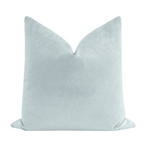 Society Velvet // Soft Blue Pillow  | blue velvet | designer velvet | velvet pillow |